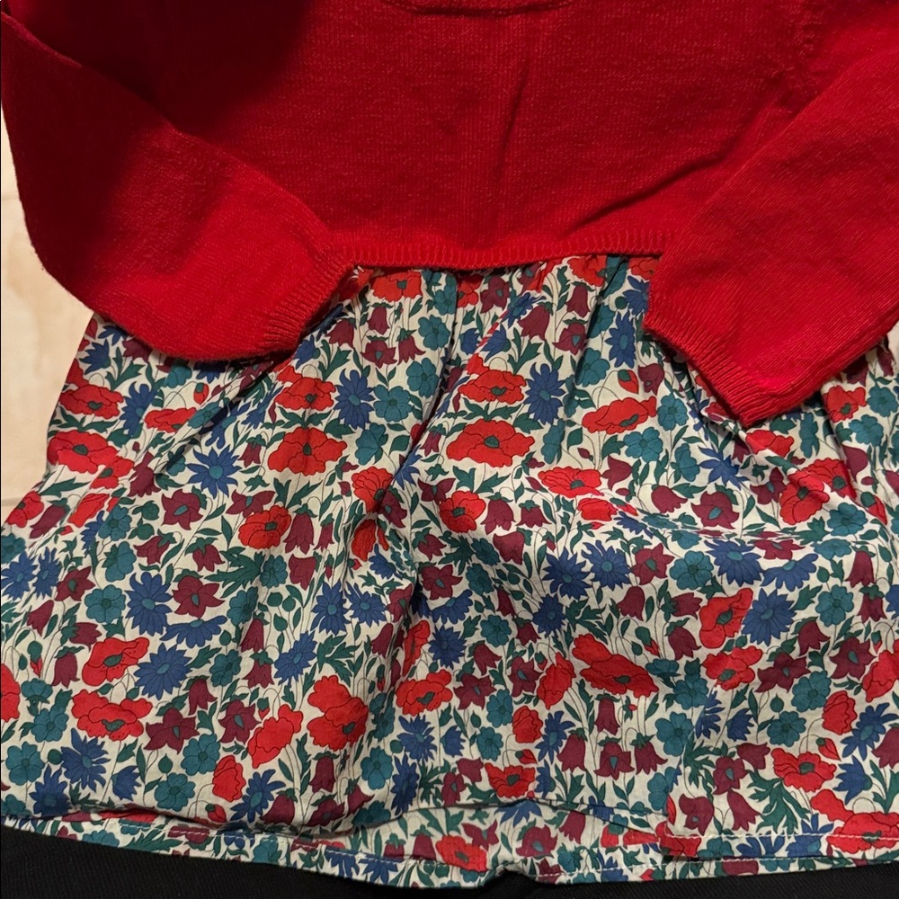 Jacadi Red Knit Baby Dress - Picture 5 of 6